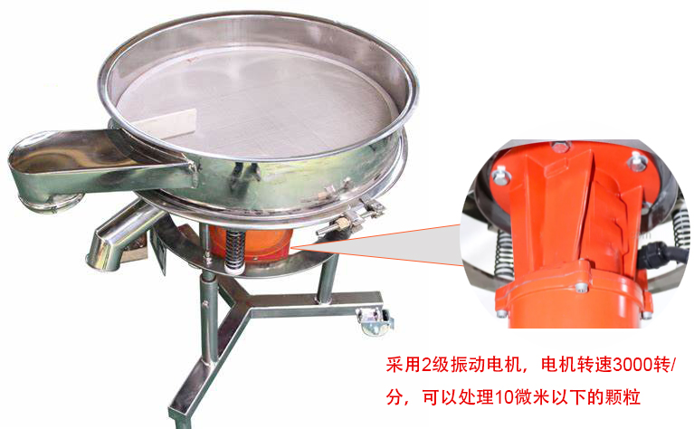 高頻篩特點：框體加高可防止?jié){液往外飛濺；加擋料板可加快排料，提高篩分效率