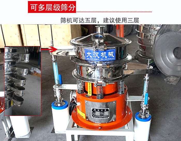 氣體波阿虎振動篩篩機可達五層，三層較為常用