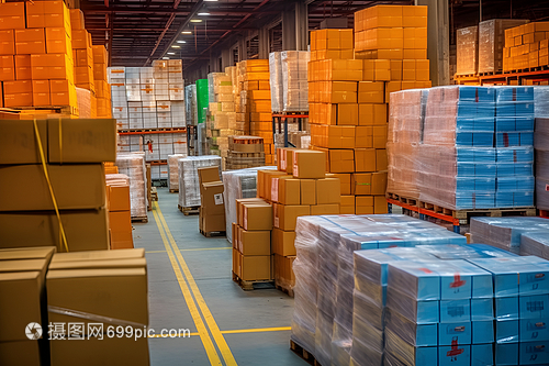 堆積在地上的箱子